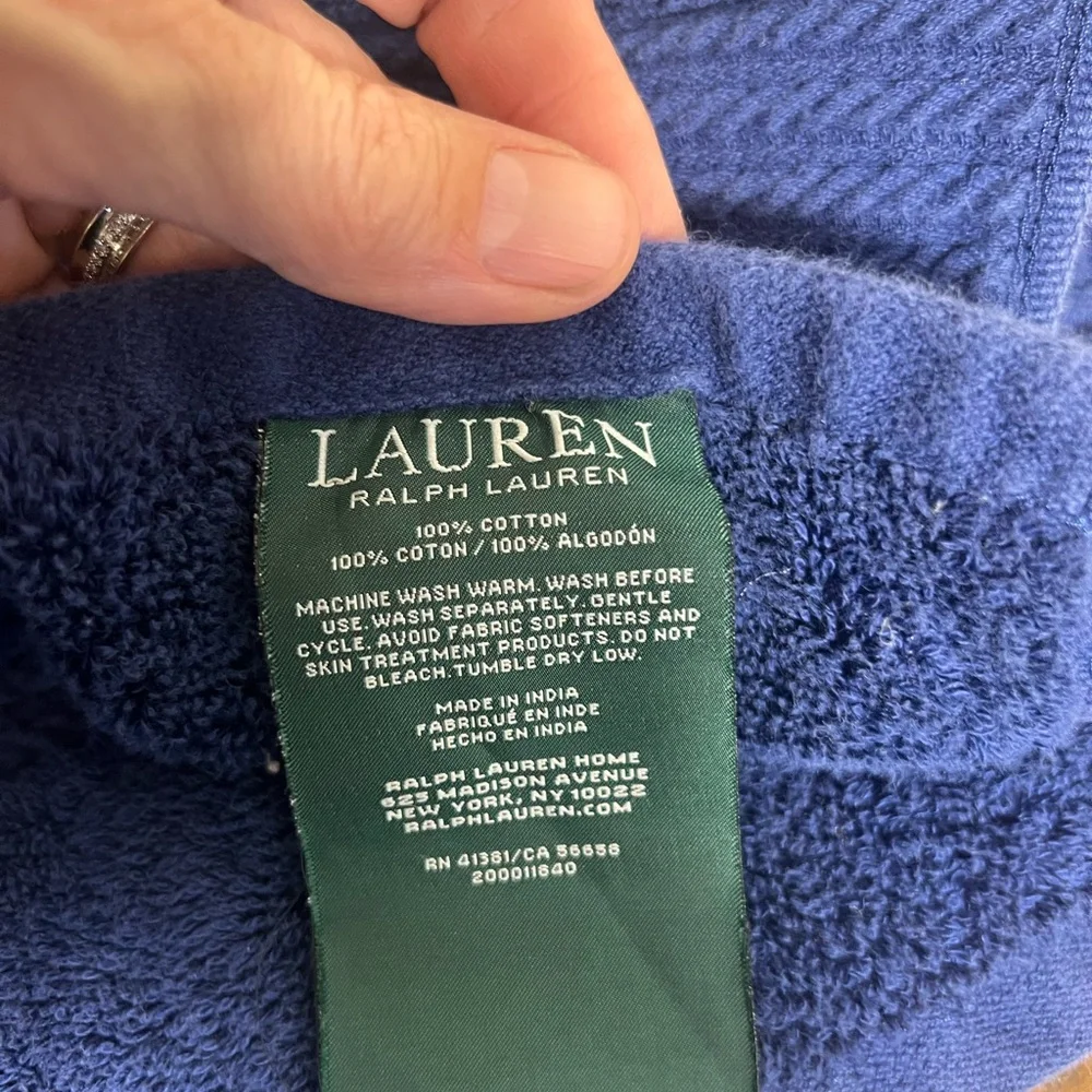 Ralph Lauren Deep Blue Cotton Towel lot of 2